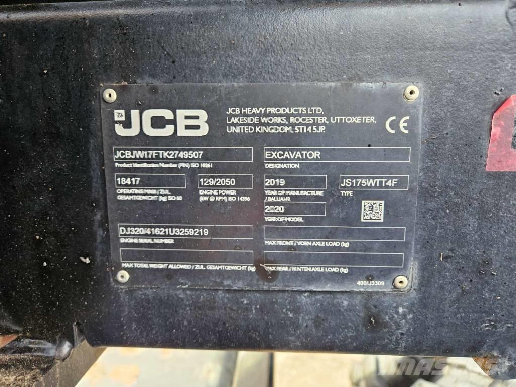 JCB JS 175 W Колесни екскаватори