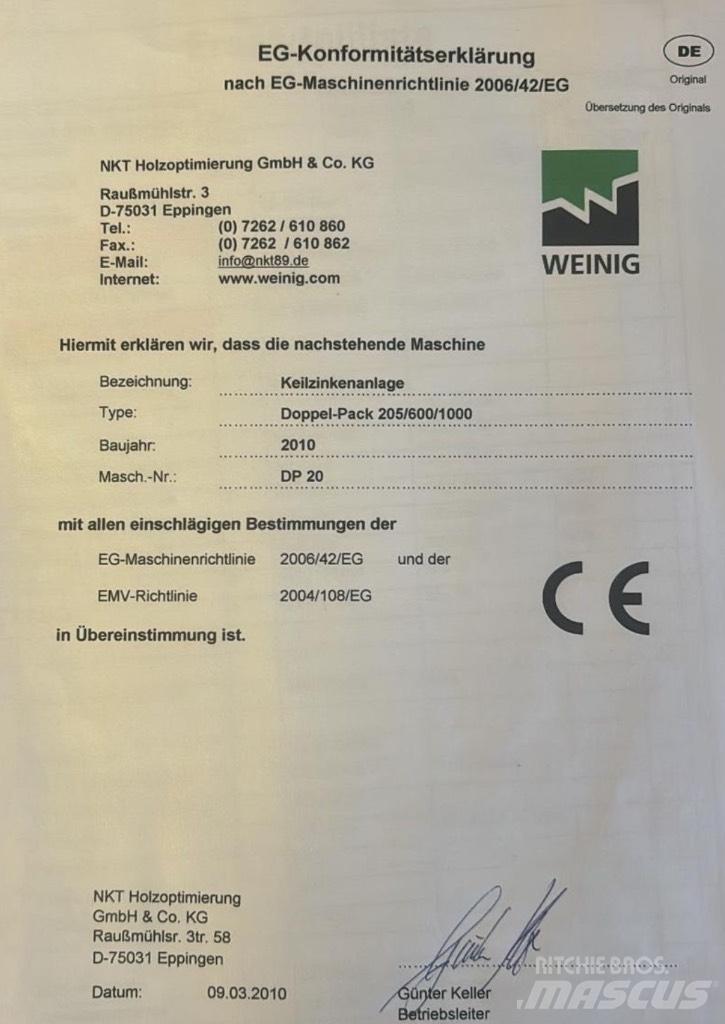  WEINIG Doppel-Pack Гатери