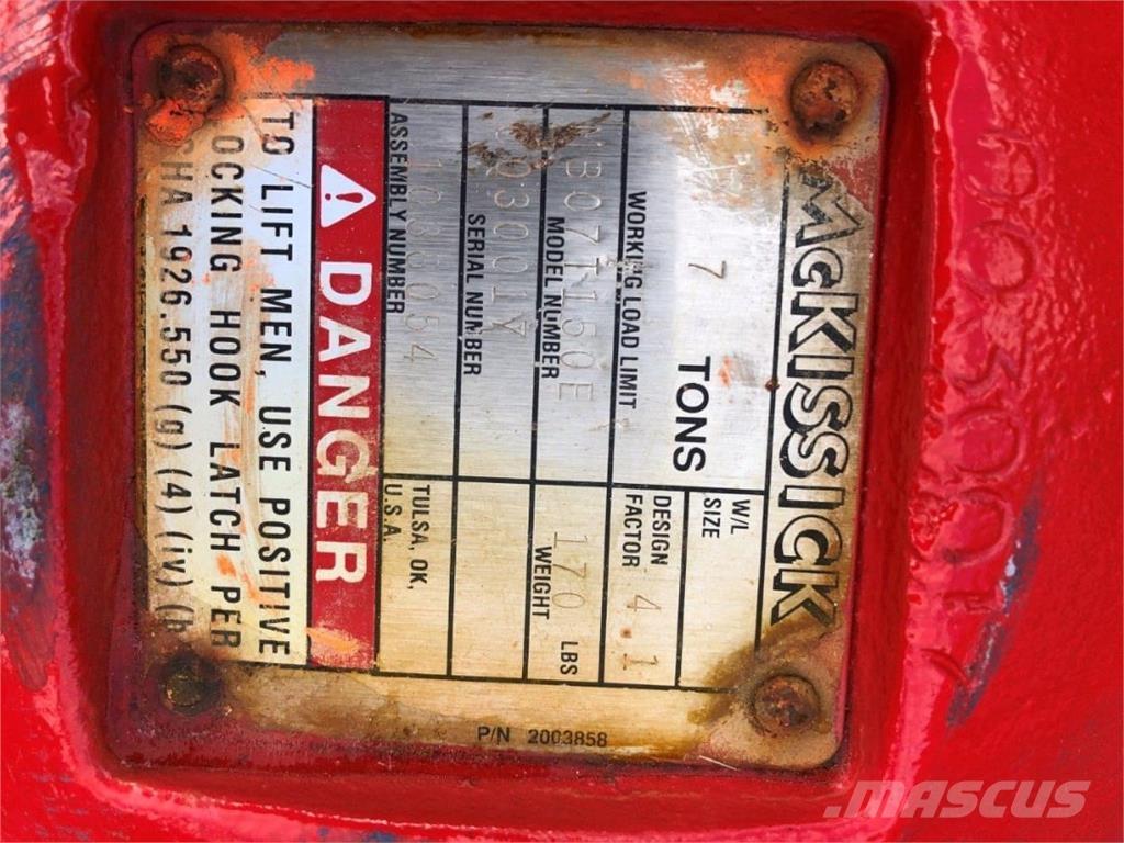  McKissick Части и оборудване за кранове
