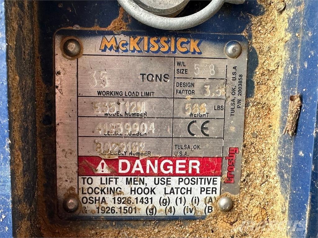  McKissick E35T12M Части и оборудване за кранове
