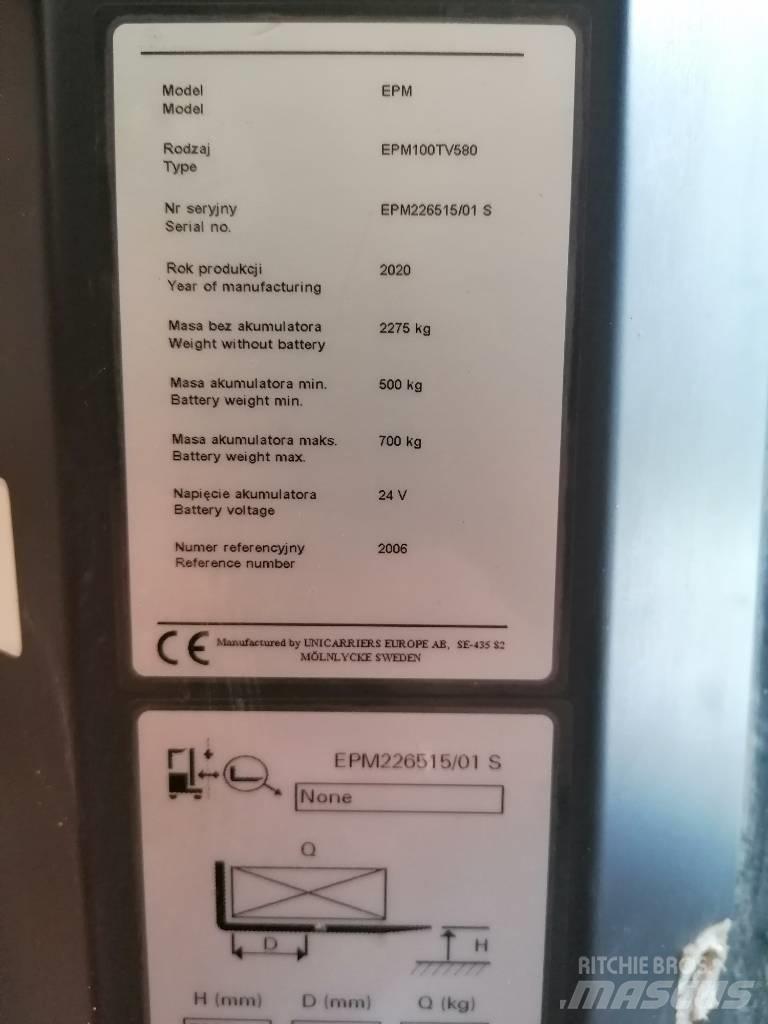 UniCarriers EPM100 Машини за комисиониране високоповдигачи