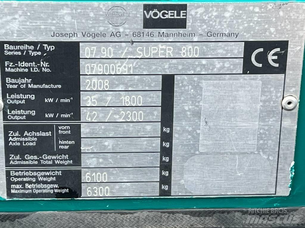 Vögele Super 800 Машини за асфалт