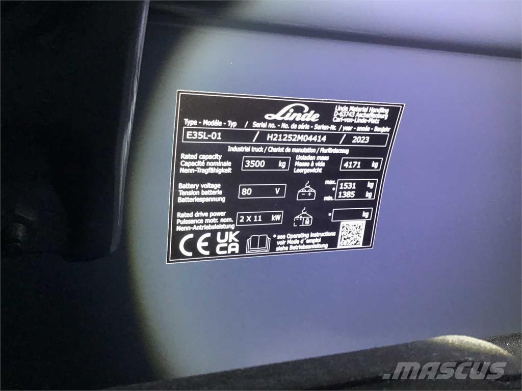 Linde E35L Електрически вилични кари-повдигачи
