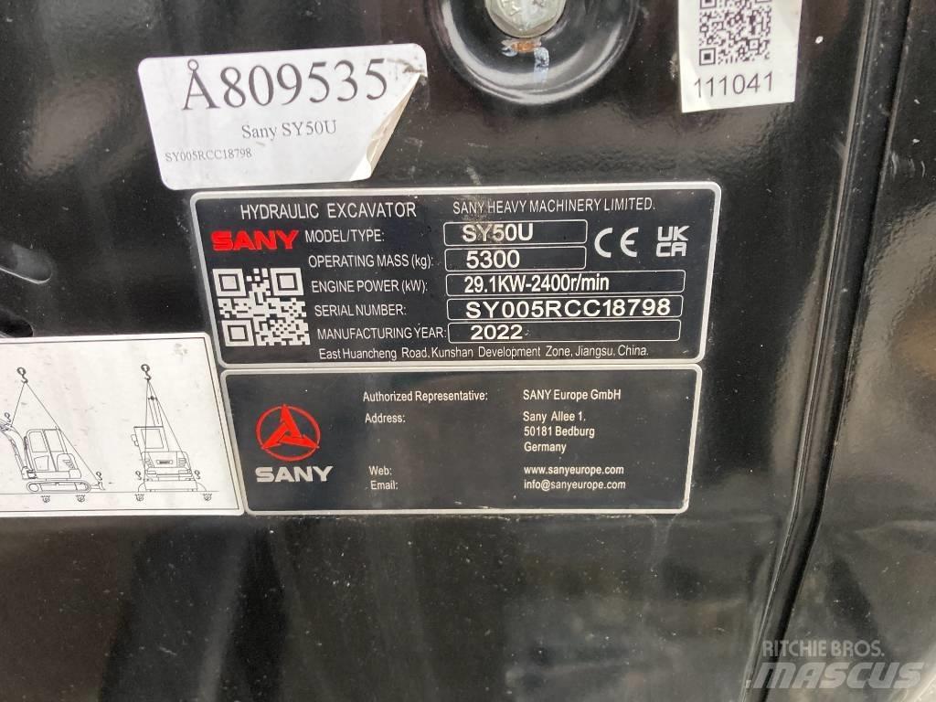 Sany SY 50 U Мини екскаватори < 7 т