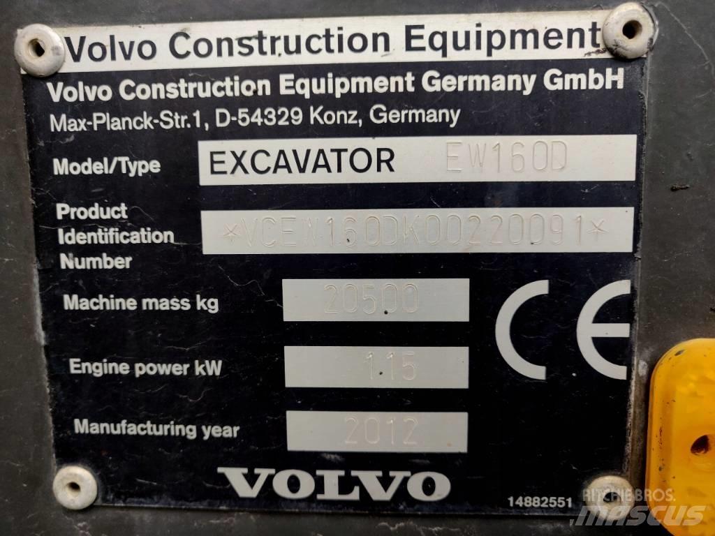 Volvo EW 160 D Колесни екскаватори