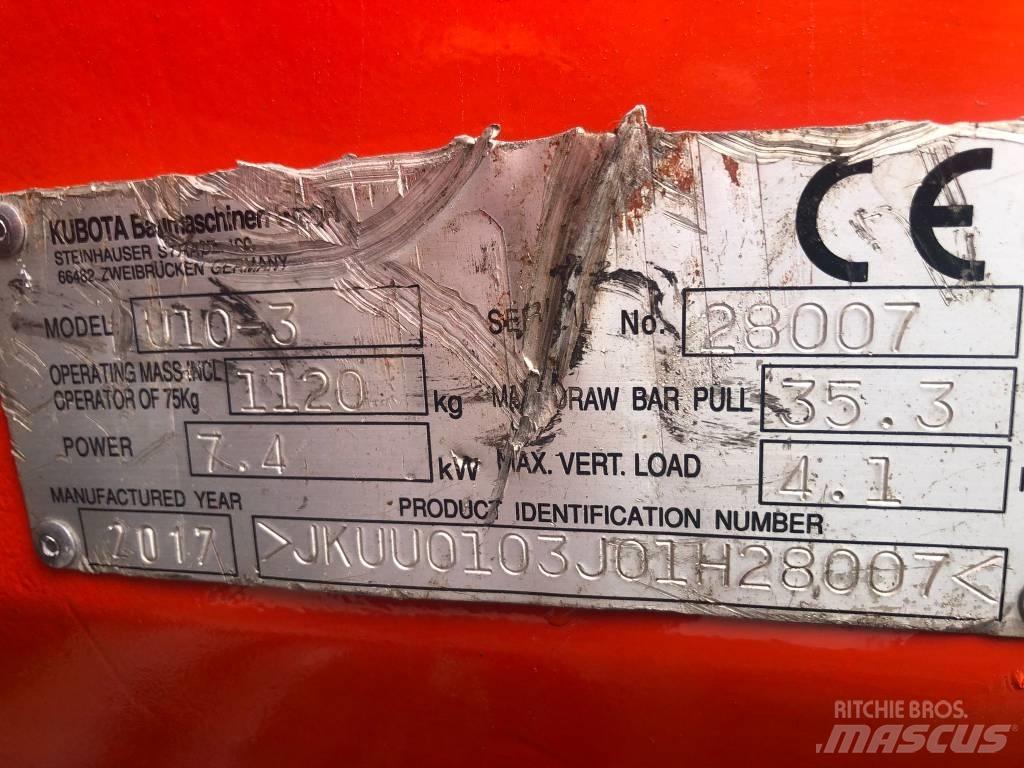 Kubota U 10-3 Мини екскаватори < 7 т