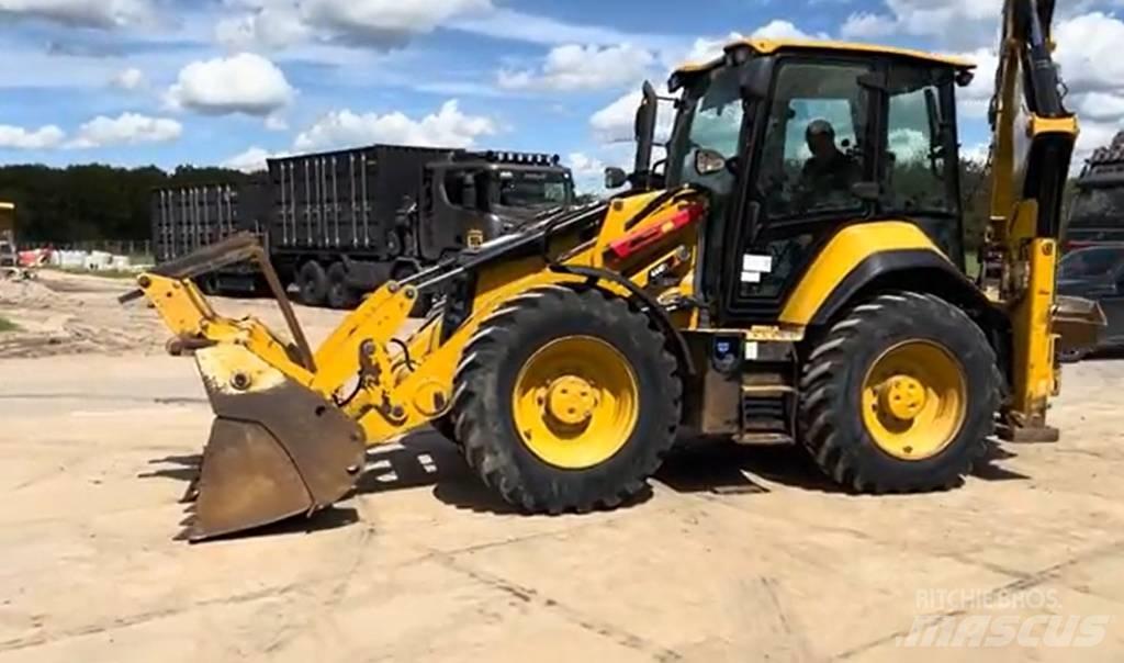 CAT 444 E 4x4 Товарач със заден ексватор