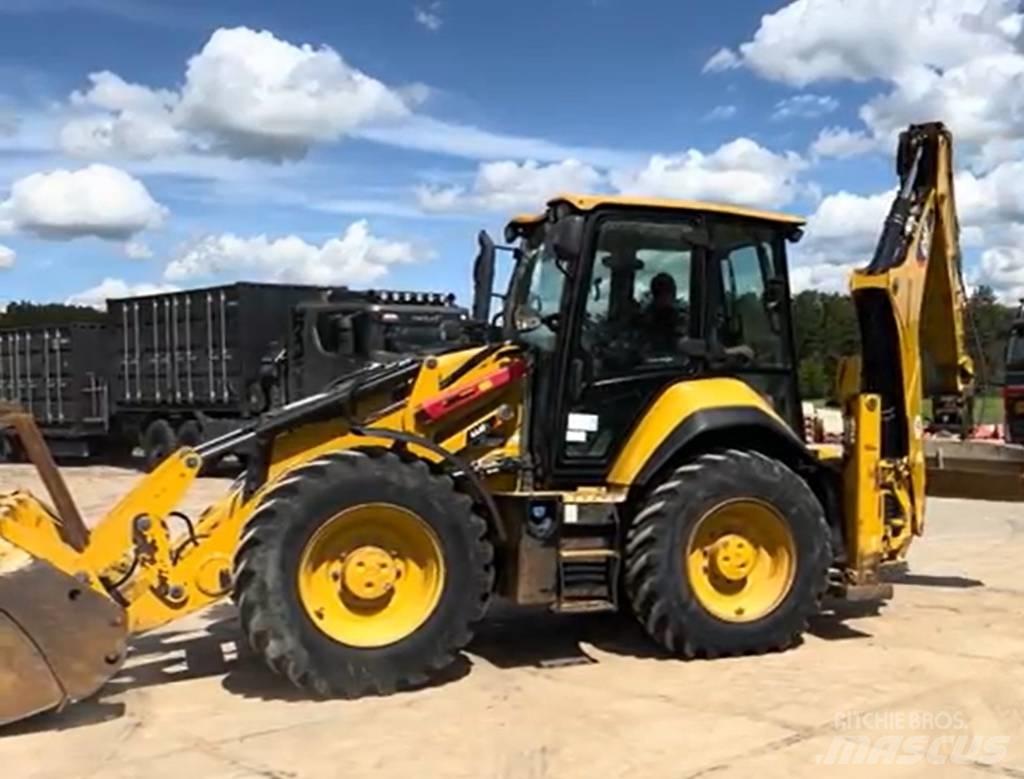CAT 444 E 4x4 Товарач със заден ексватор
