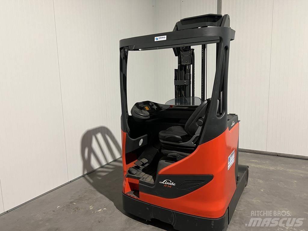 Linde R14 Ретрак/ Високоповдигач с изместване на вилката напред