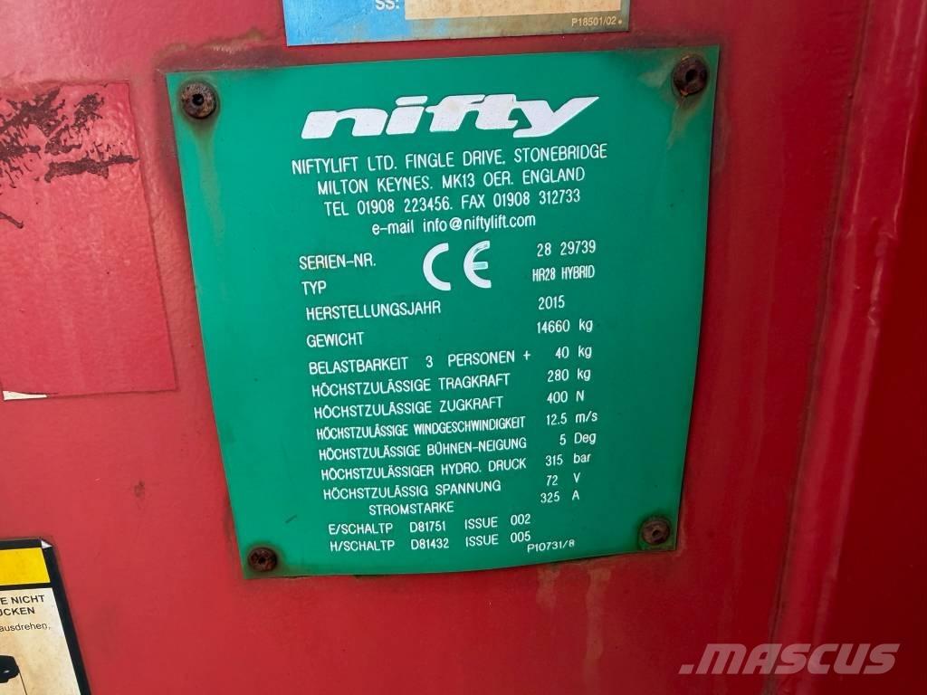 Niftylift HR 28 Съчленени стрелови подемници