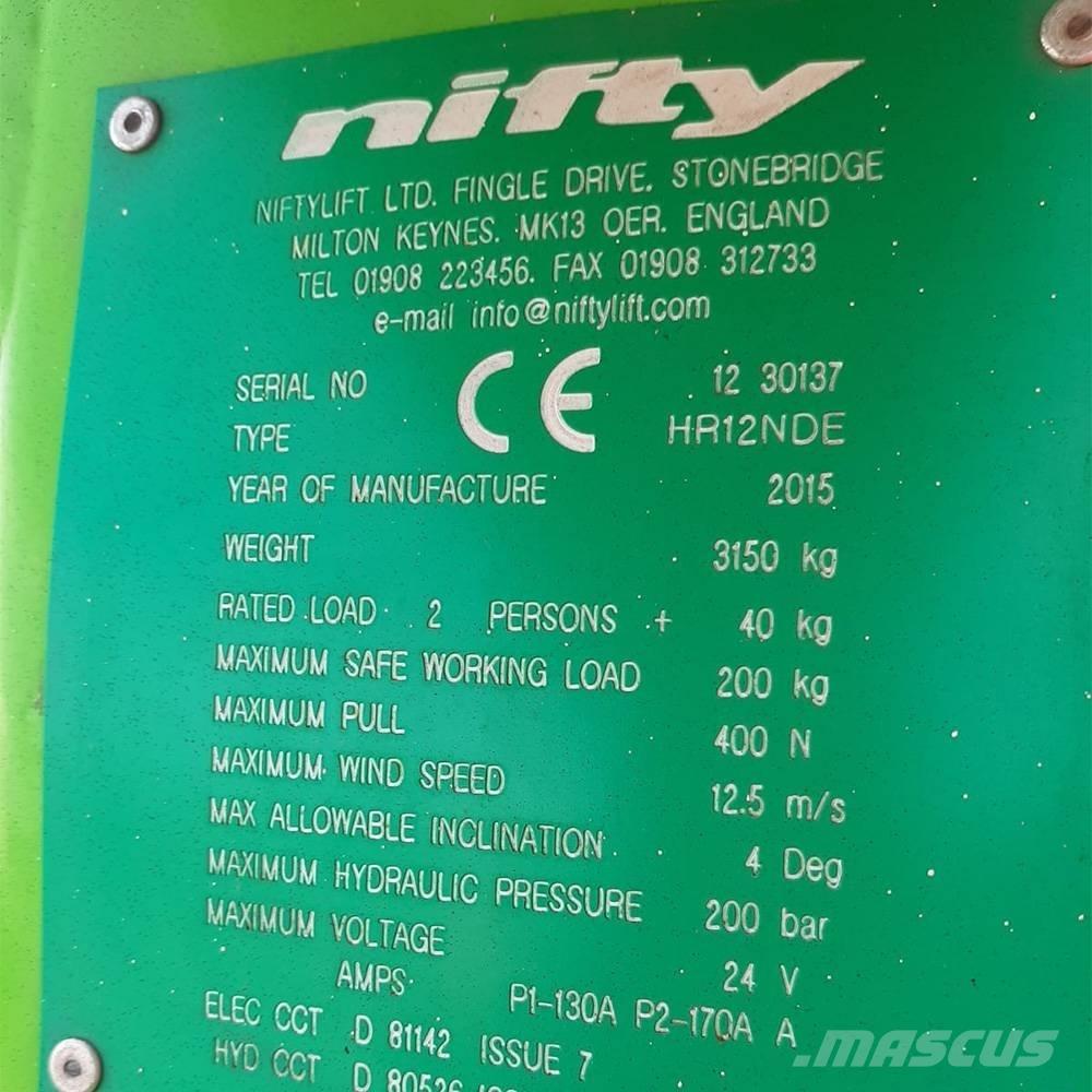 Niftylift HR 12 Съчленени стрелови подемници
