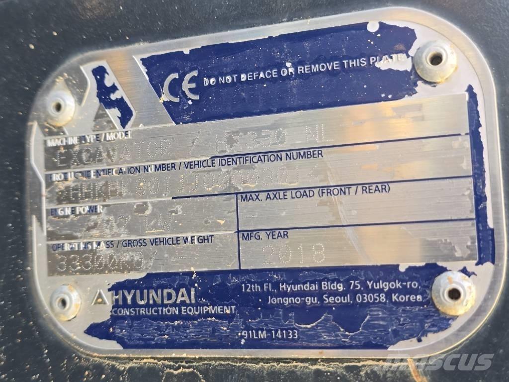 Hyundai HX 330 NL Верижен екскаватор