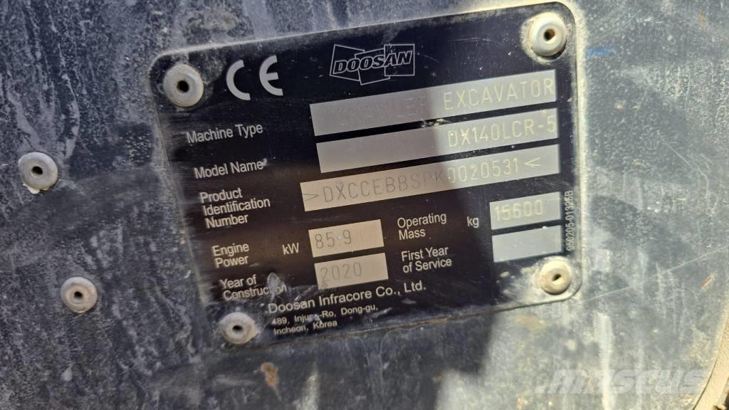Doosan DX140LCR-5 Верижен екскаватор