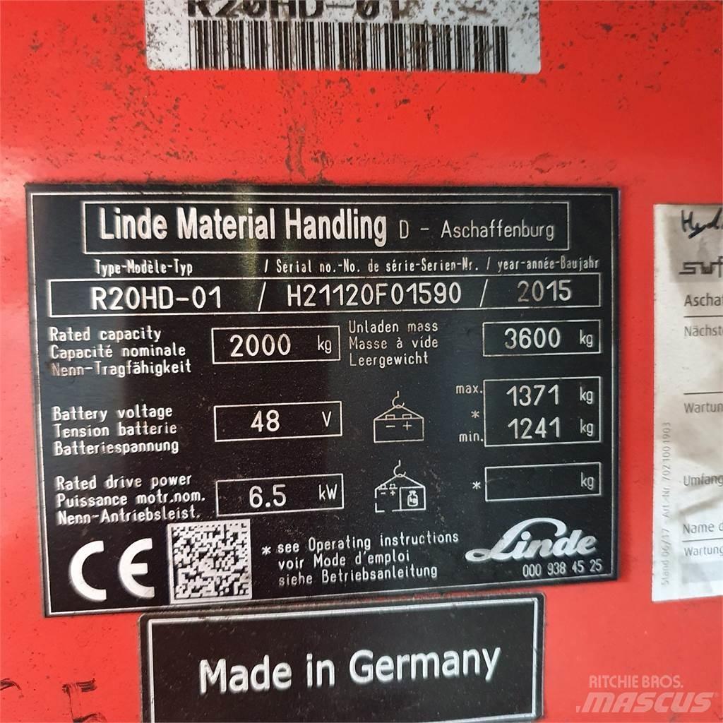Linde R20HD Ретрак/ Високоповдигач с изместване на вилката напред