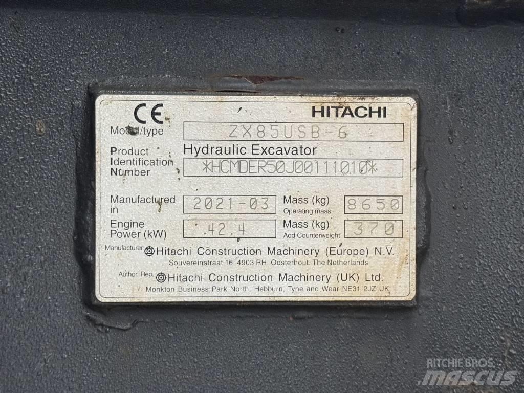 Hitachi ZX 85 US B-6 Средни екскаватори 7т - 12т