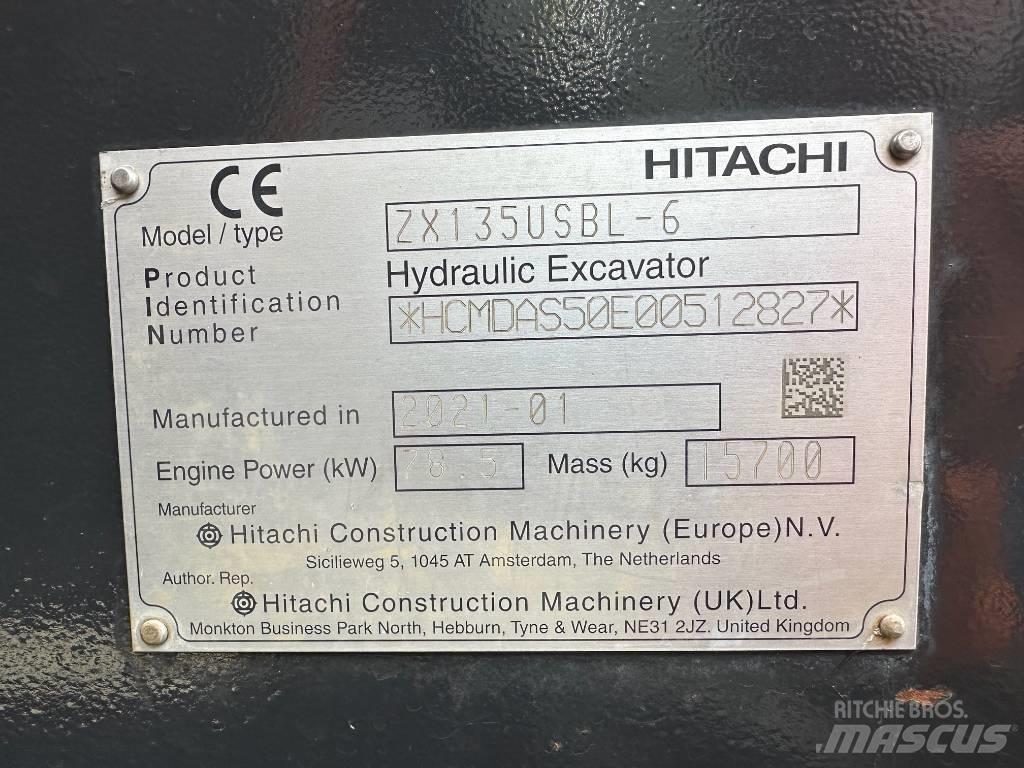 Hitachi ZX 135 US-6 Верижен екскаватор
