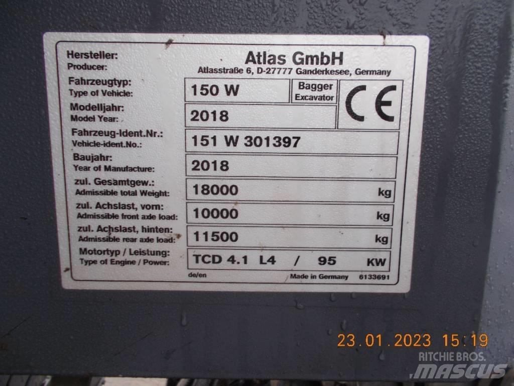Atlas 150 W Колесни екскаватори