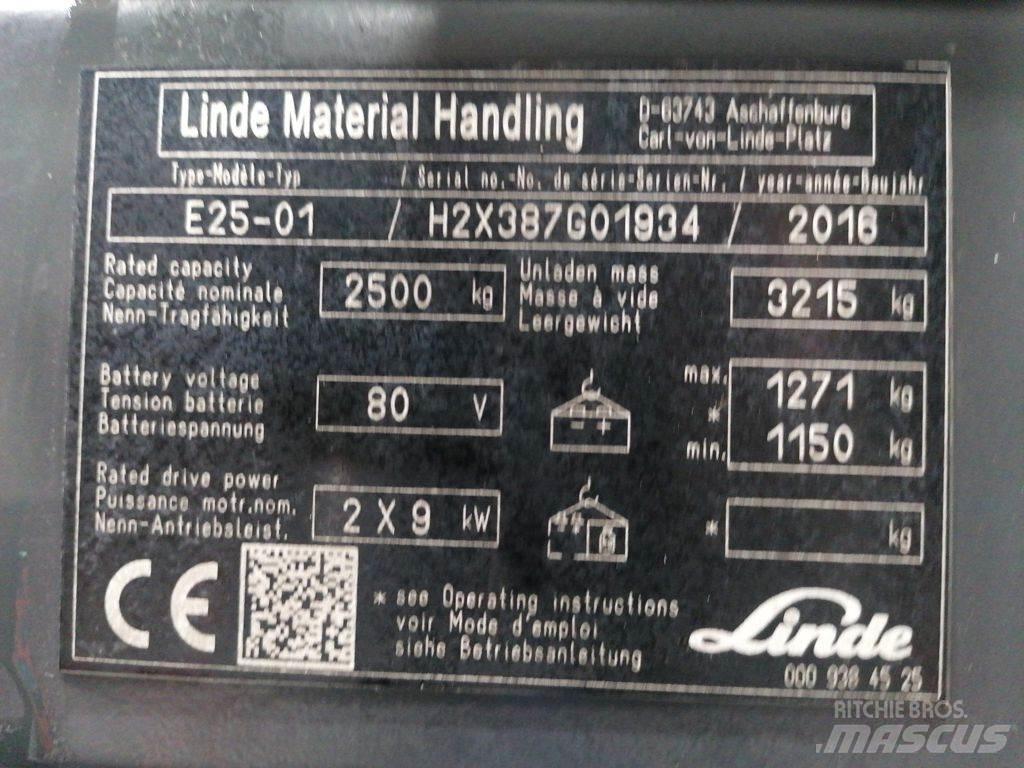 Linde E25-01 Електрически вилични кари-повдигачи