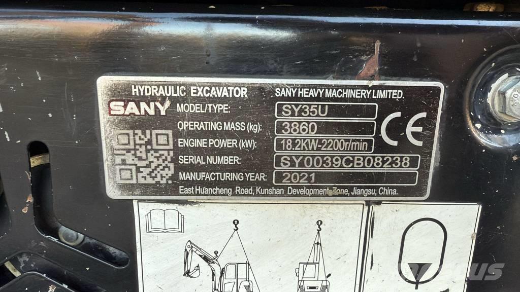 Sany SY 35 U Мини екскаватори < 7 т
