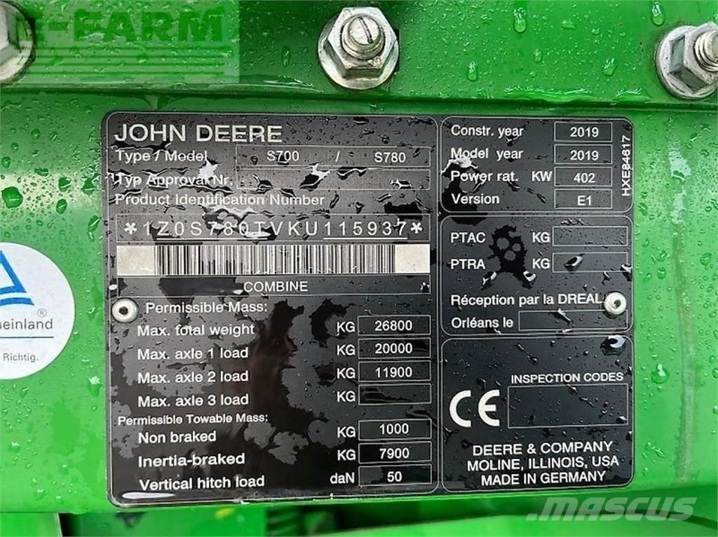 John Deere s 780i Комбайни