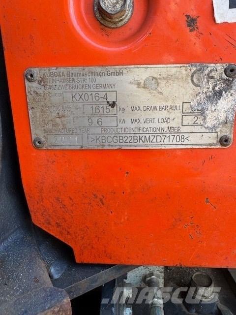 Kubota KX 016-4 Мини екскаватори < 7 т