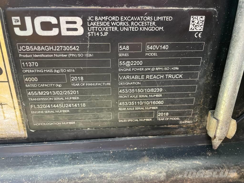 JCB 540-140 Телескопични товарачи