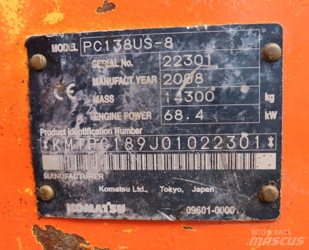 Komatsu PC138US-8 Верижен екскаватор