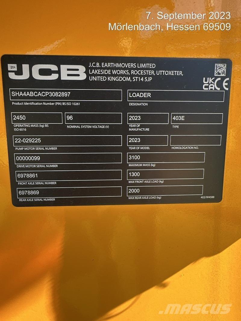 JCB 403E Elektro Колесни товарачи