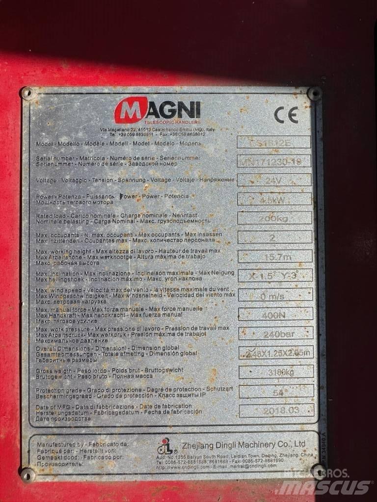 Magni ES 1612 E Ножични работни платформи
