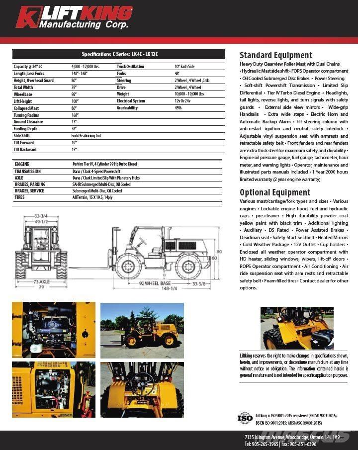 Liftking LK12C Камиони за херавни местности