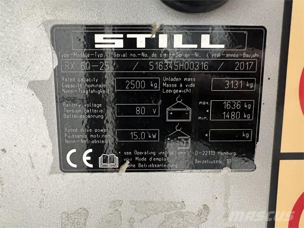 Still RX60-25 Електрически вилични кари-повдигачи