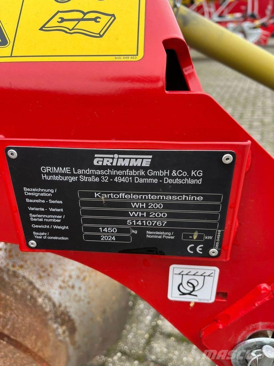 Grimme WH 200 Комбайни за картофи и копачи