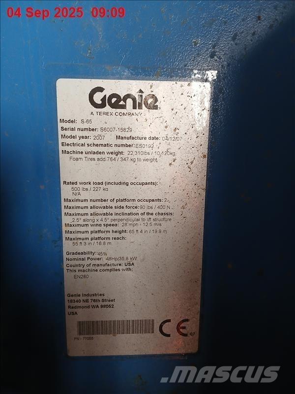 Genie S 65 Телескопични повдигачи
