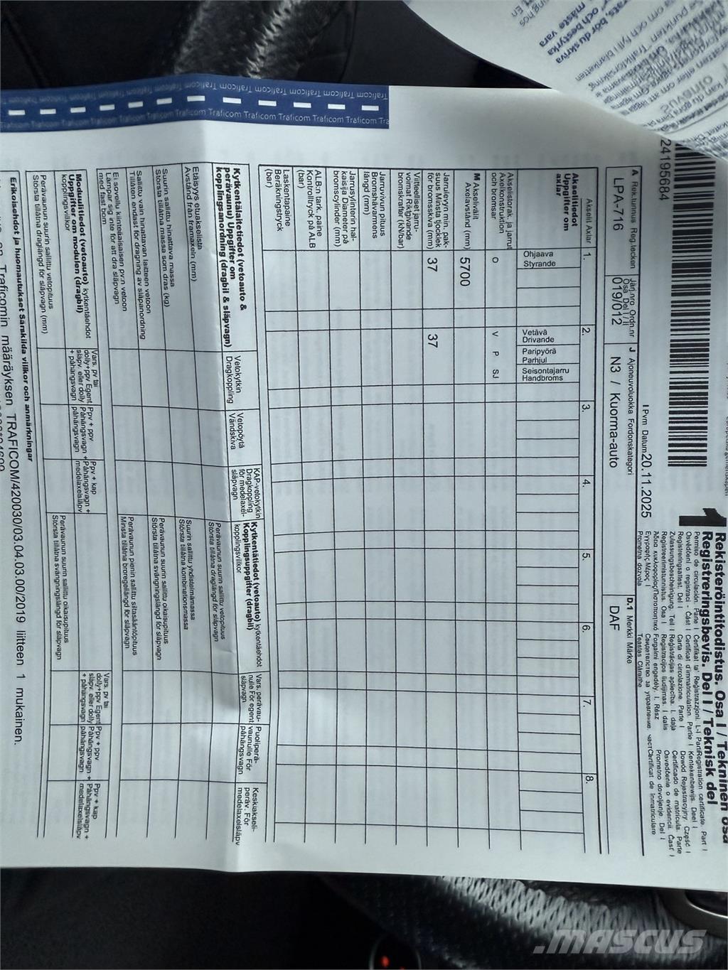 DAF CF 300 FA 4x2 Каросерии