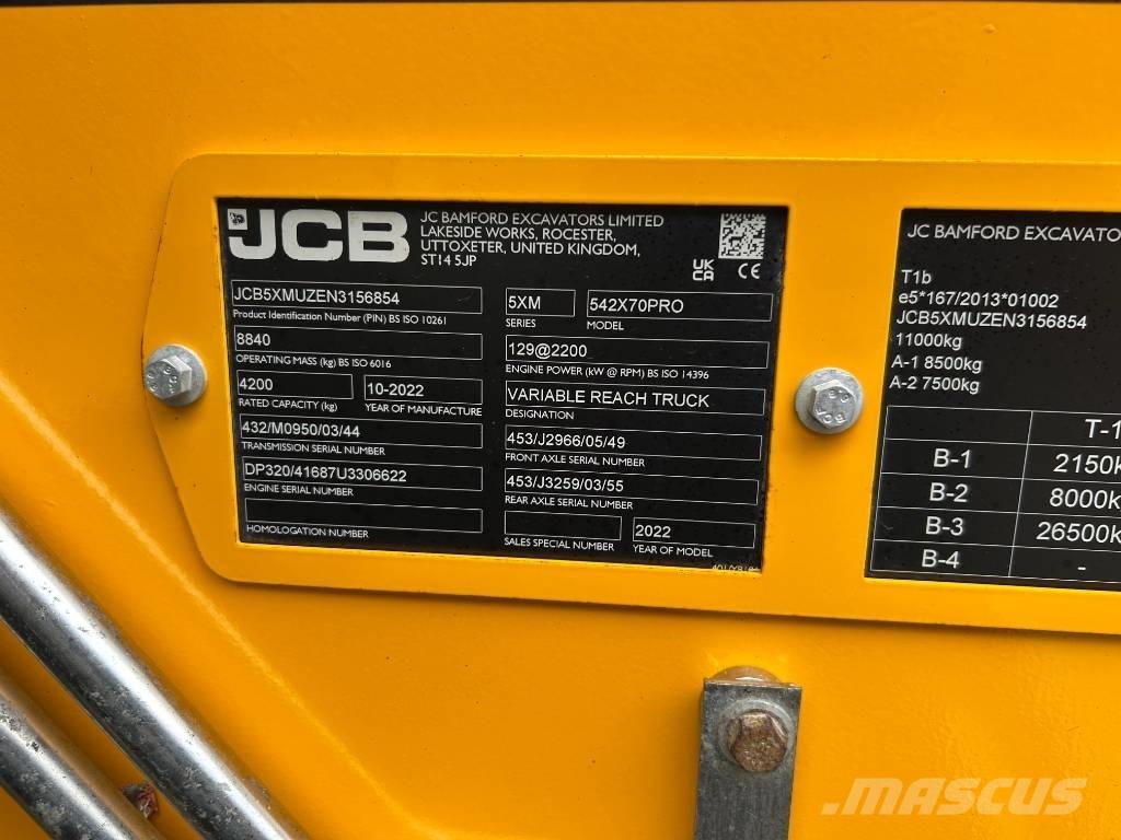 JCB 542-70 Agri Pro Телескопични товарачи за селското стопанство