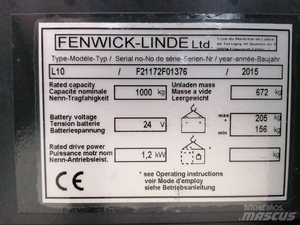 Linde L10 Колички високоповдигачи с теглич