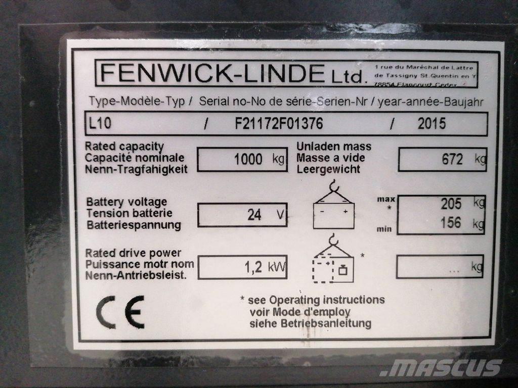 Linde L10 Колички високоповдигачи с теглич