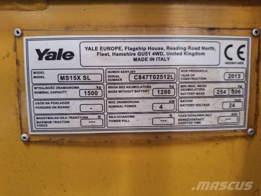 Yale MS 15x IL Вилични кари-повдигачи - други