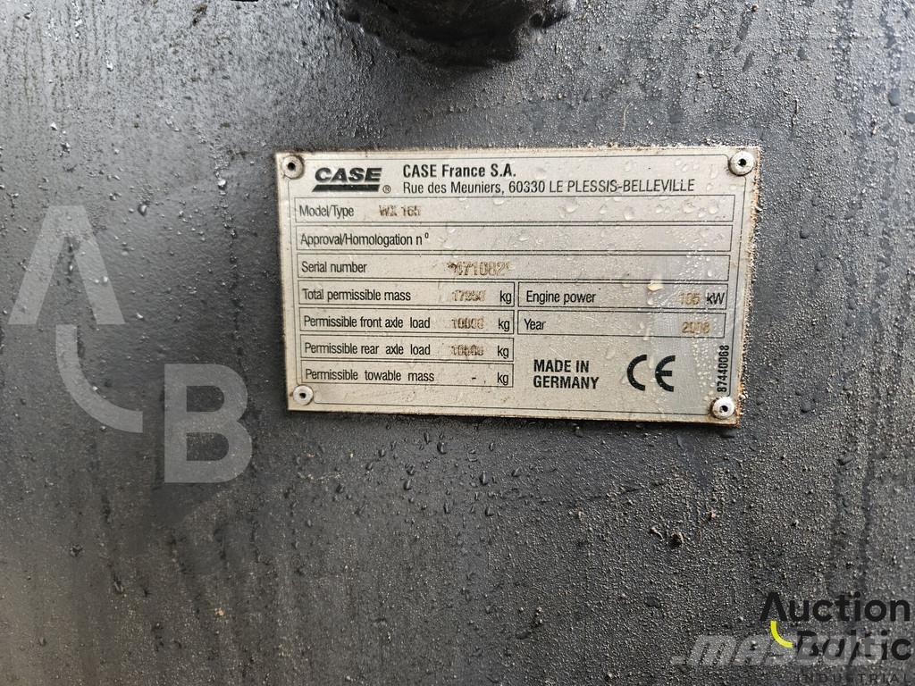 CASE WX 165 Колесни екскаватори