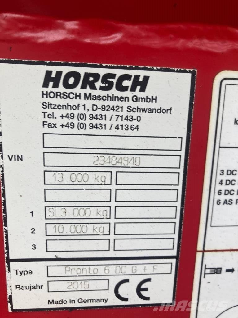 Horsch PRONTO 6DC Комбинирани редосеялки