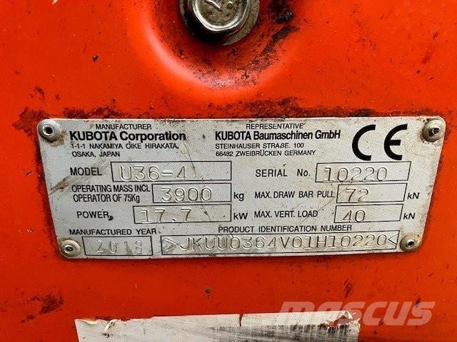 Kubota U36-4 Верижен екскаватор