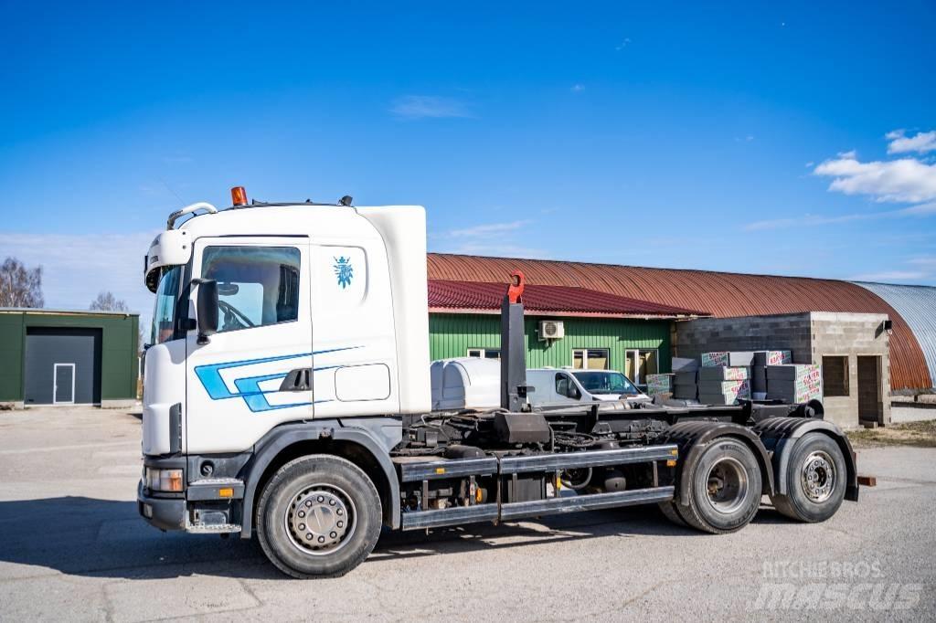 Scania R 144 GB Камиони с кран с кука