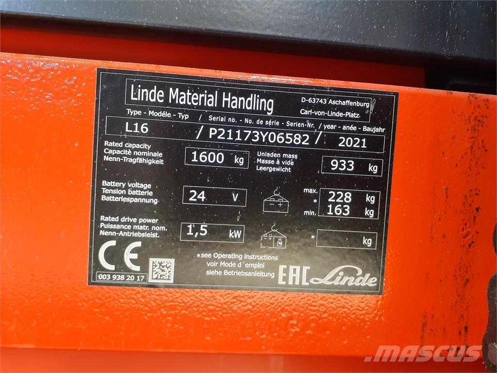 Linde L16i Колички високоповдигачи с теглич