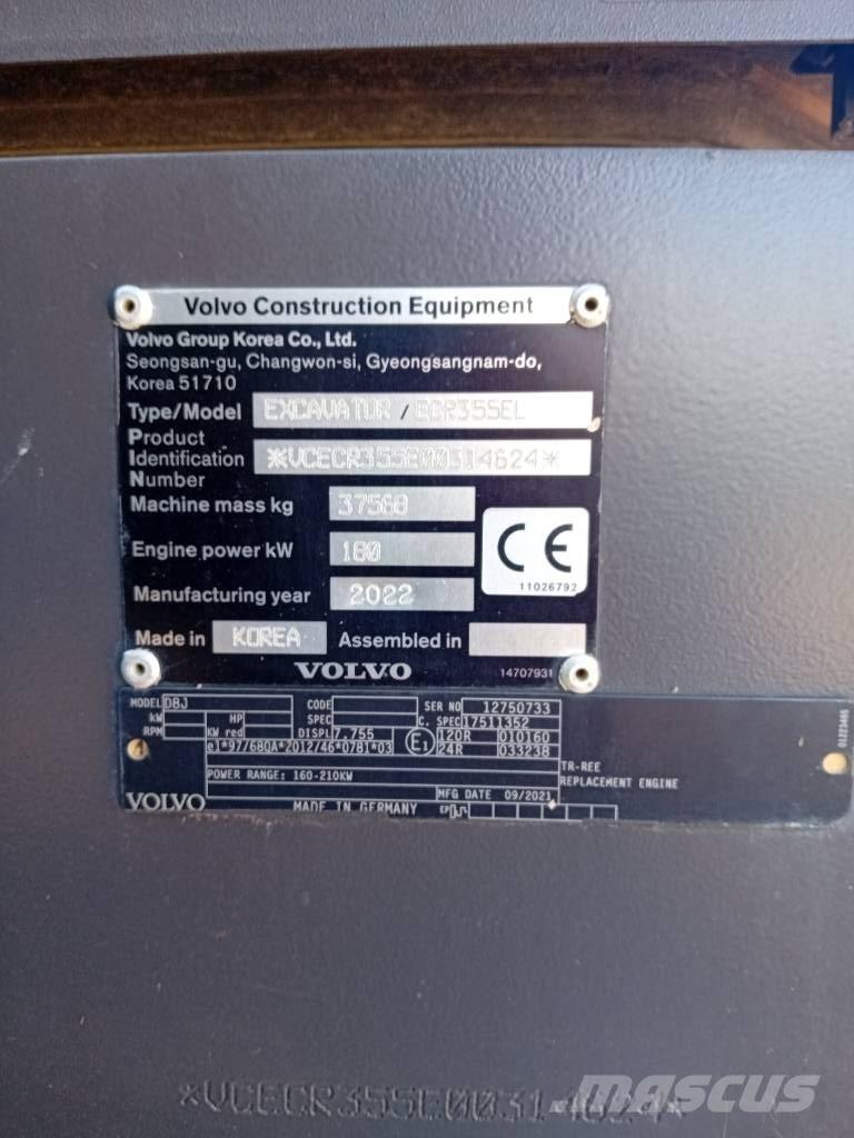 Volvo ECR 355 E Верижен екскаватор