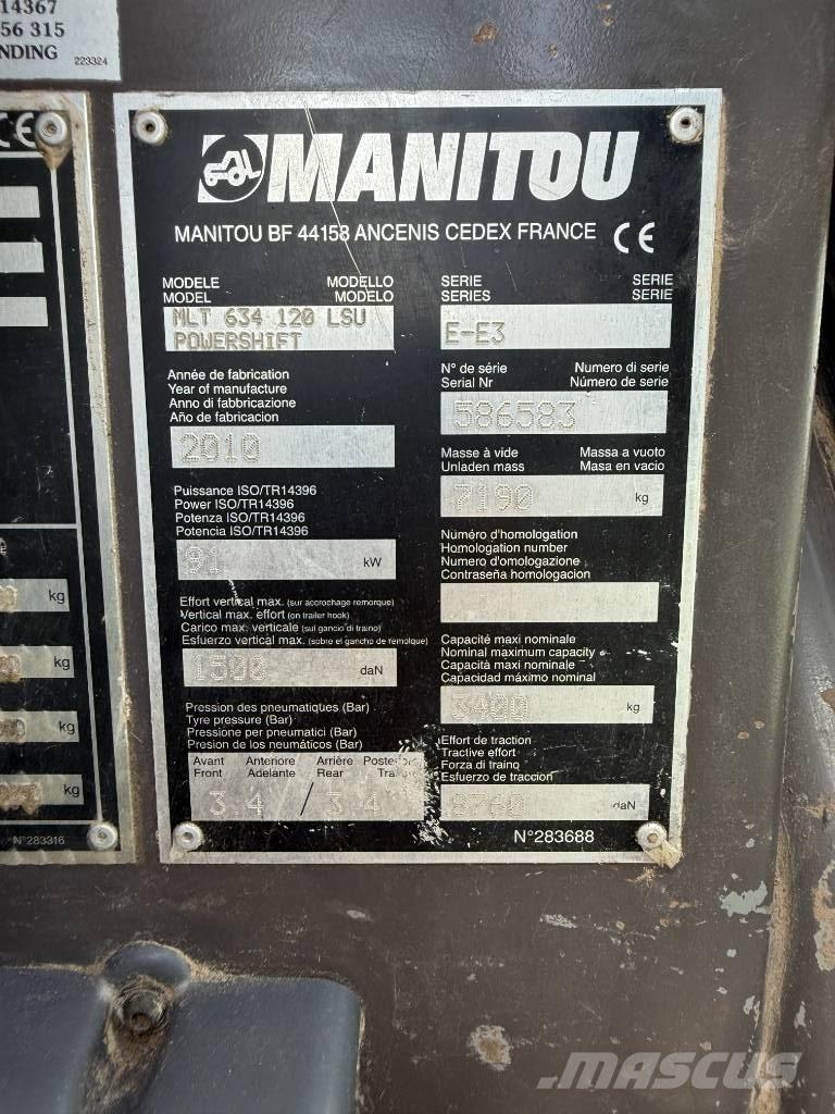 Manitou MLT 634-120 Телескопични товарачи