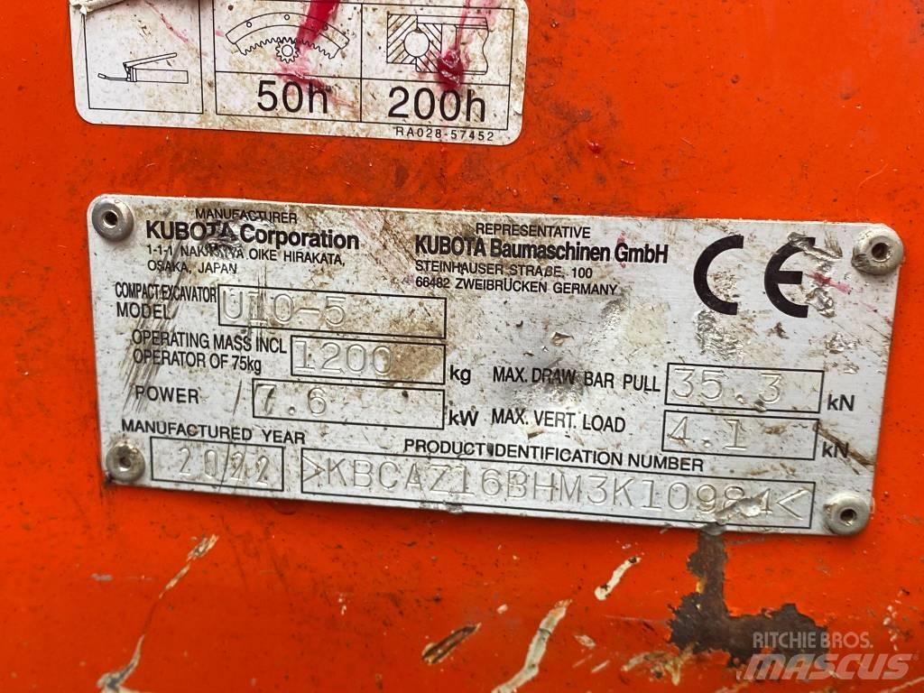 Kubota u10-5 Мини екскаватори < 7 т