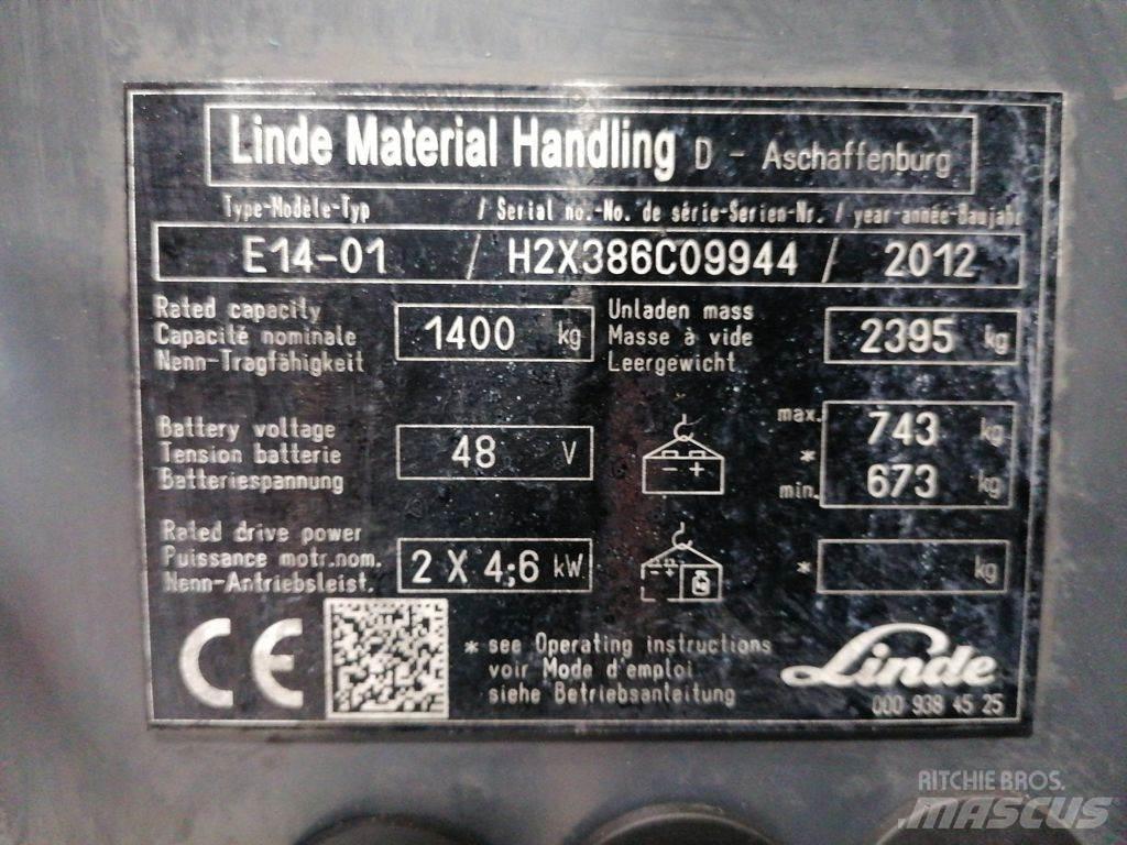 Linde E14-01 Електрически вилични кари-повдигачи