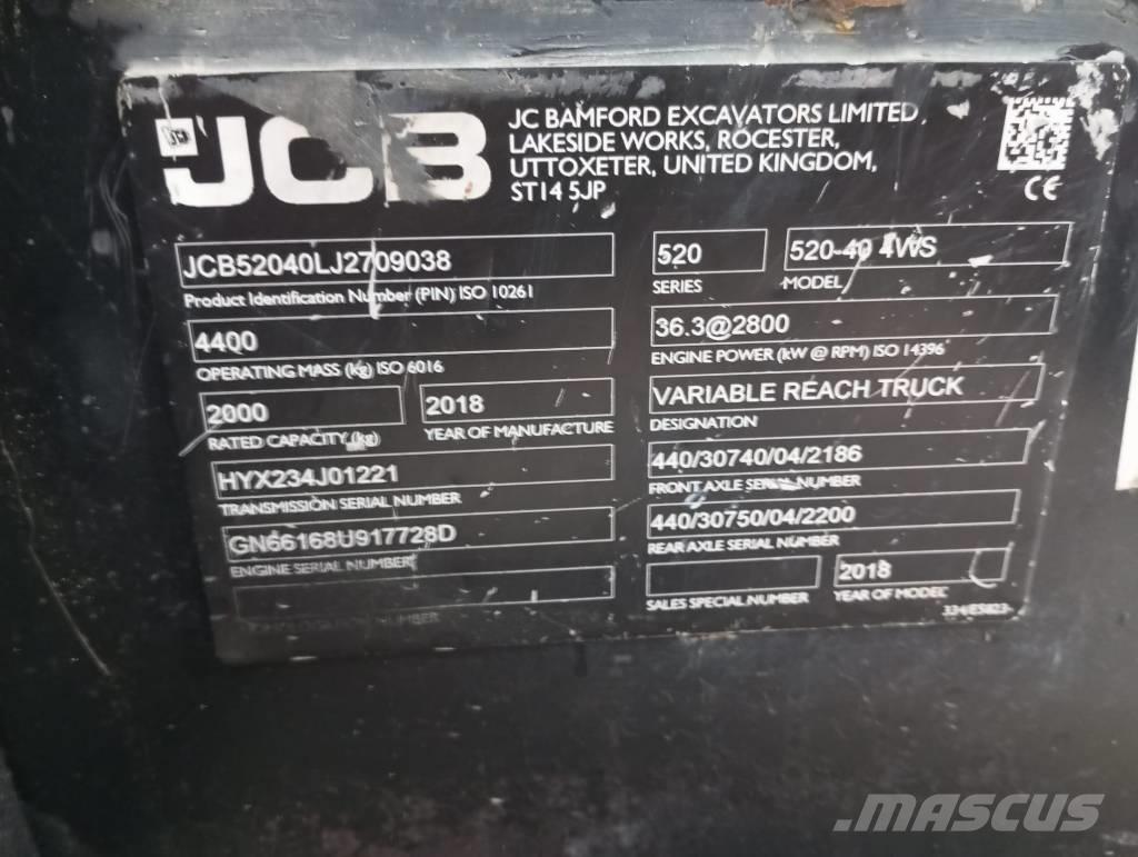 JCB 520-40 Телескопични товарачи