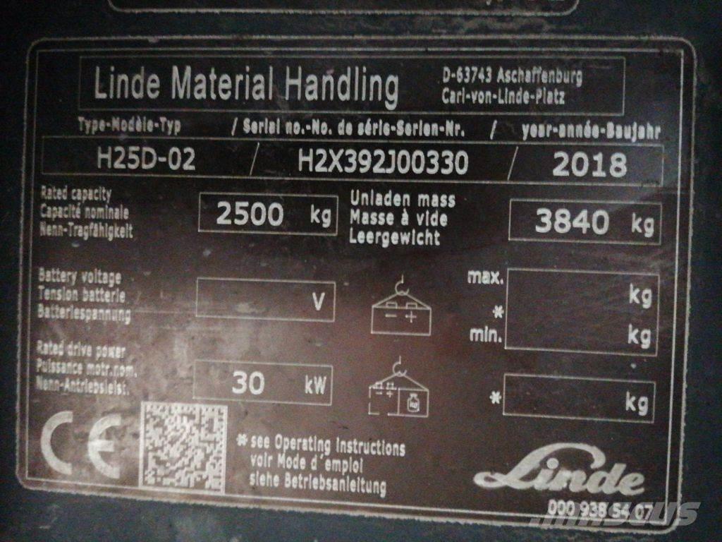 Linde H25D-02 Дизелови камиони