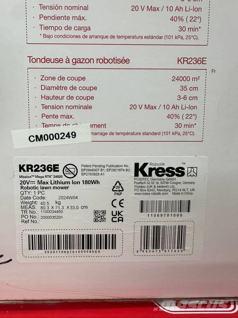 Kress KR236E Косачки роботи